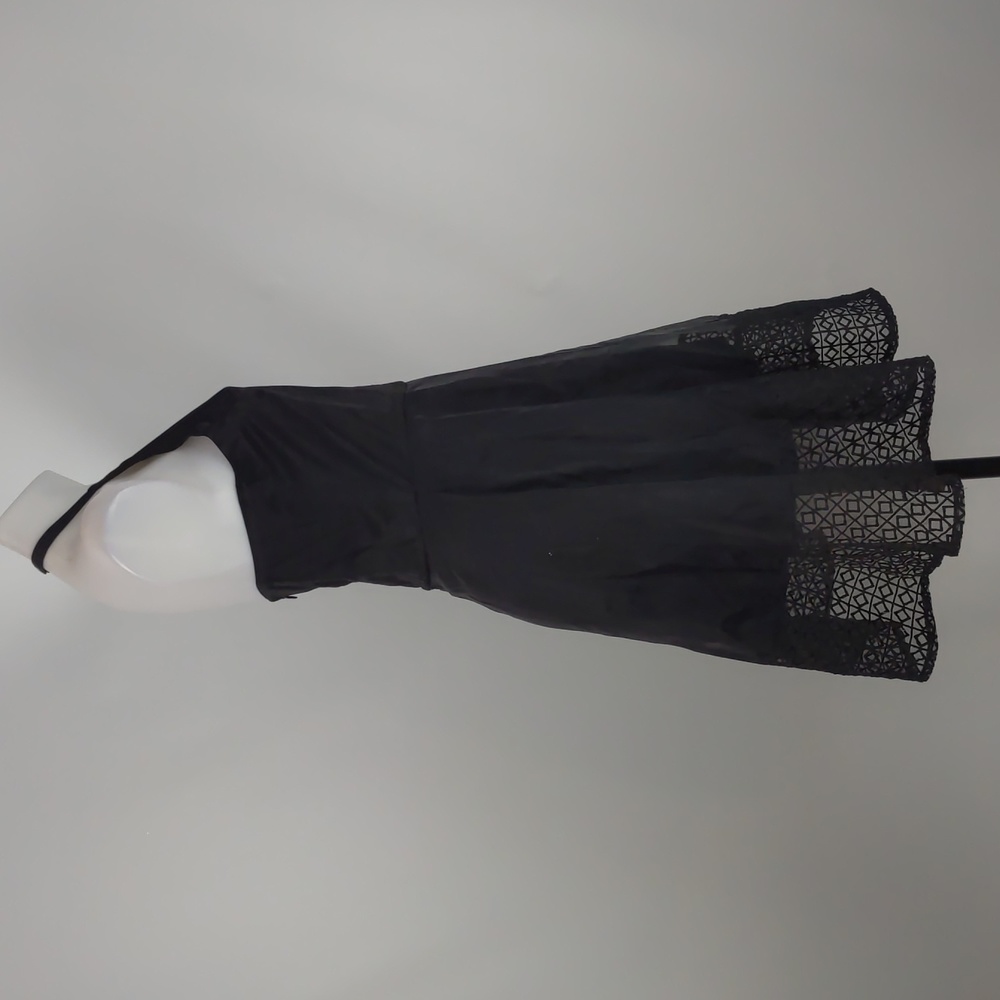 Pink Stitch Women's Dress Size 12 Black Fit & Flare Halter Neck Zip Boning NEW - Picture 13 of 16